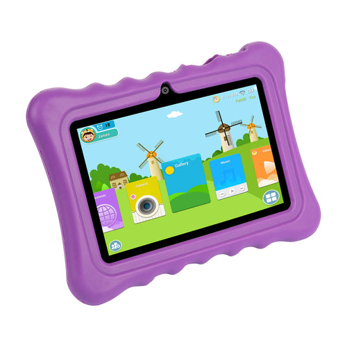 Shock-resistant Silicone Snap-on Case with Stand for 7” Tablets Tablets &