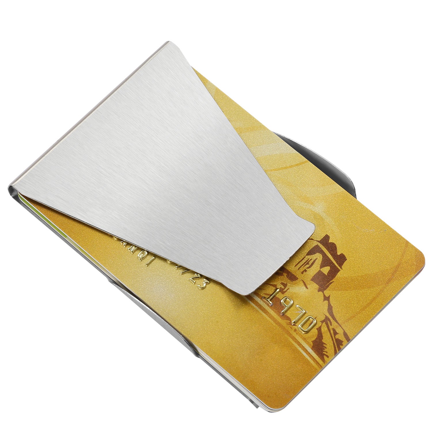 Slim Clip Double Sided Money Clip Credit Card Holder Wallet Stainless Steel