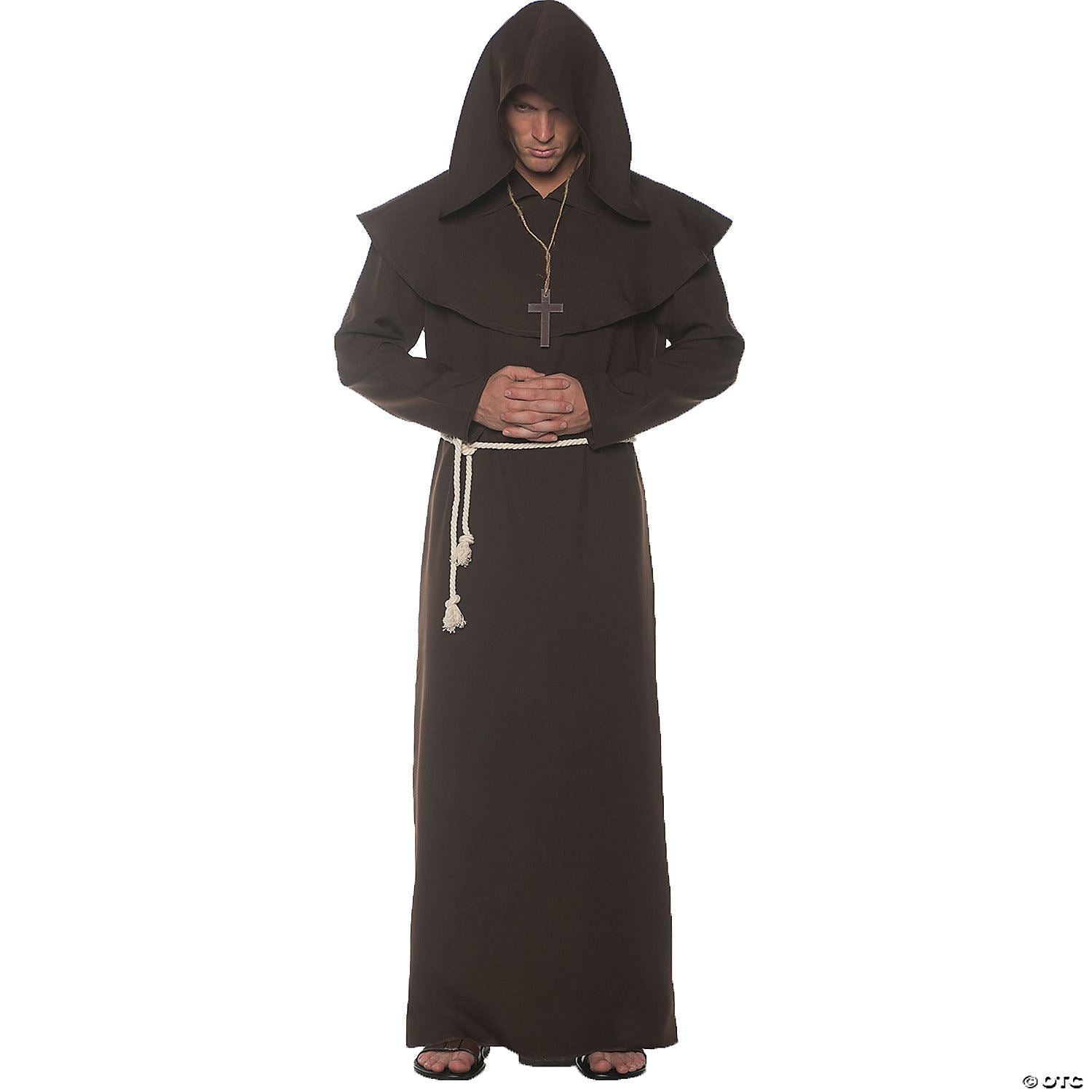 Mens Monk Robe Adult Brown Costume