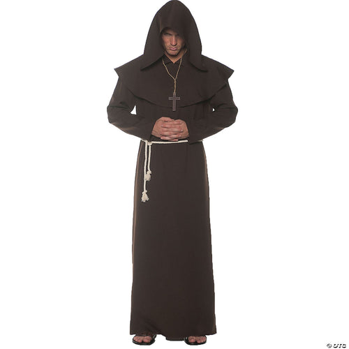 Mens Monk Robe Adult Brown Costume
