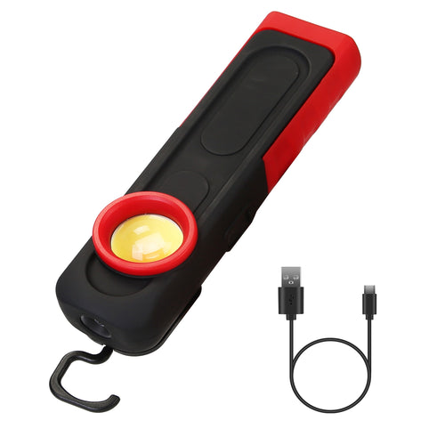 LED Work Light Pocket Light Mini Magnetic Flat EDC Flashlight with 4 Modes Hook
