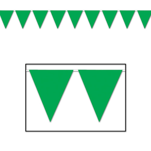 Beistle Green Indoor/Outdoor Pennant Banner, 12 ft - General Occasion | Party