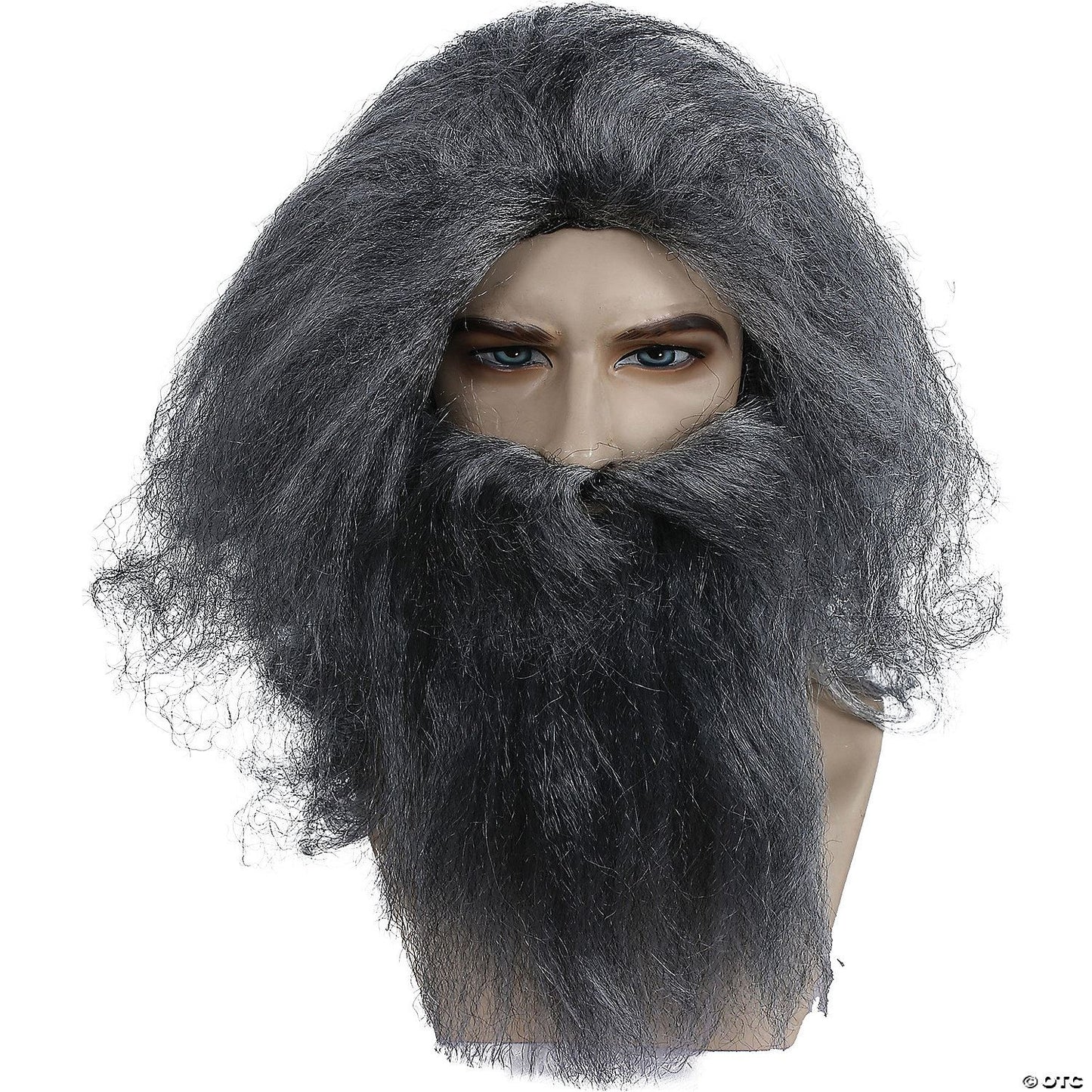 Coal Miner Wig and Beard Set Grey | Gray