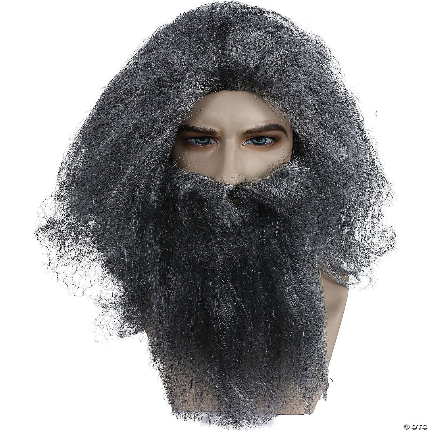 Coal Miner Wig and Beard Set Grey | Gray