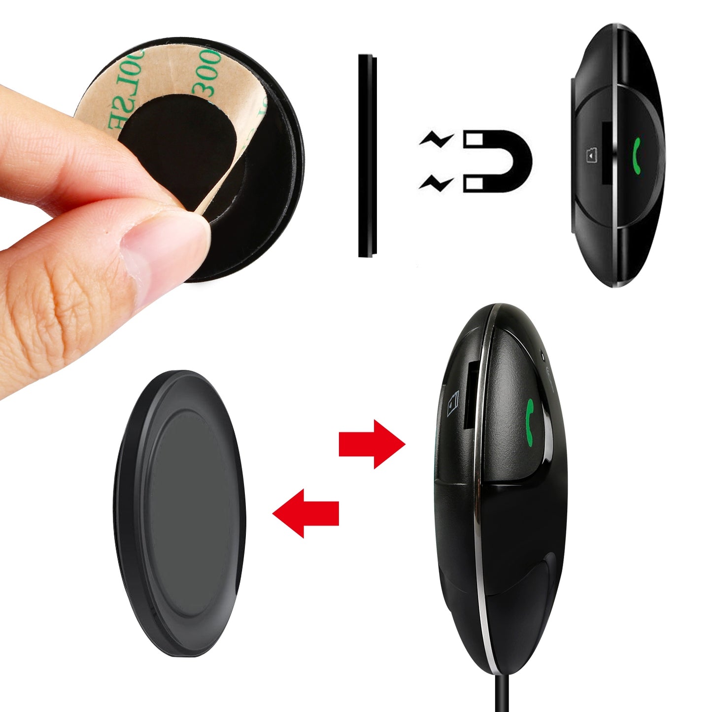 Wireless FM Transmitter wireless 4.2 Car Kit Fast USB Charge Hands-free Call