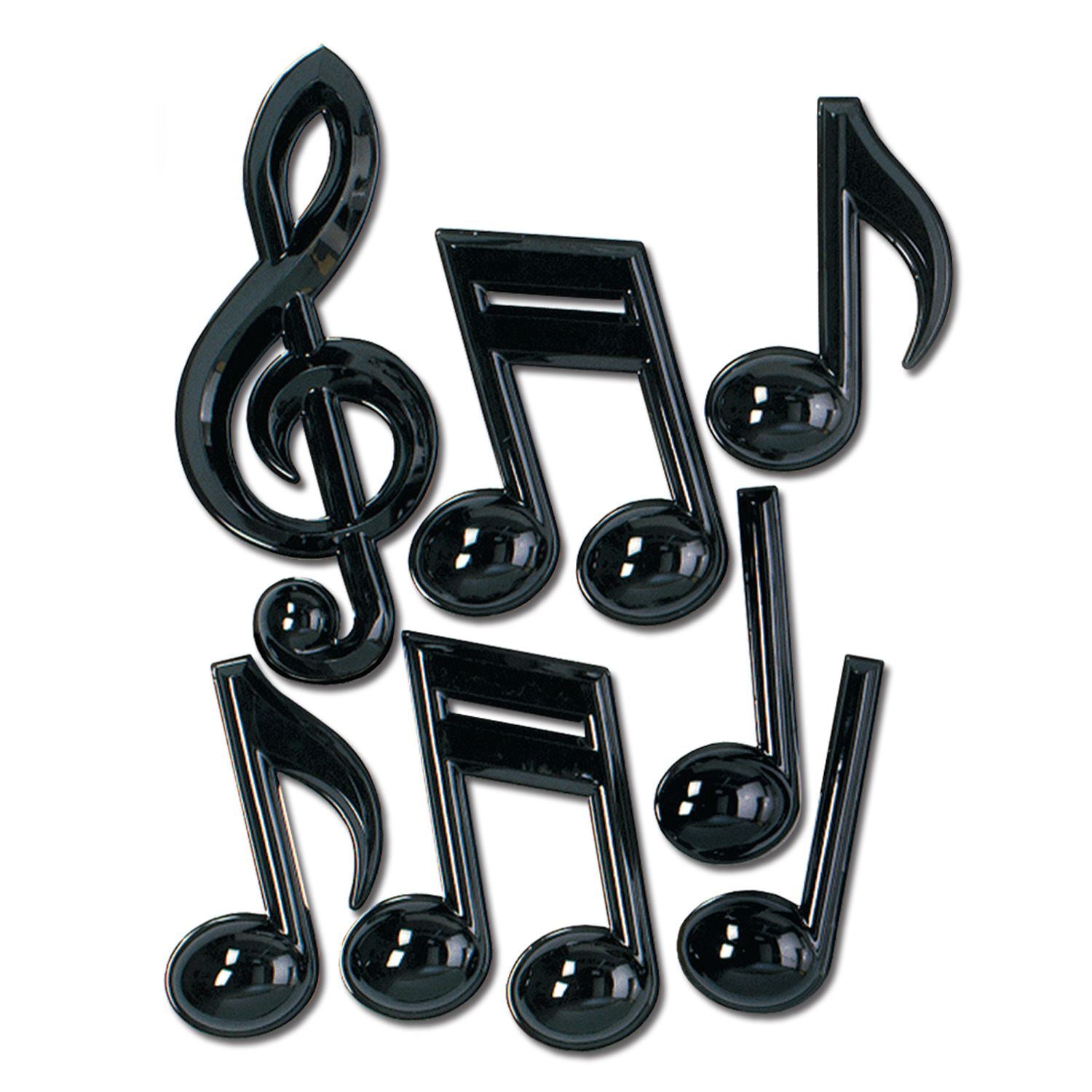 Beistle Black Plastic Musical Notes - Music | Party Supply | Decoration
