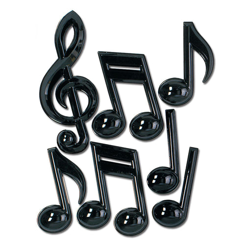 Beistle Black Plastic Musical Notes - Music | Party Supply | Decoration