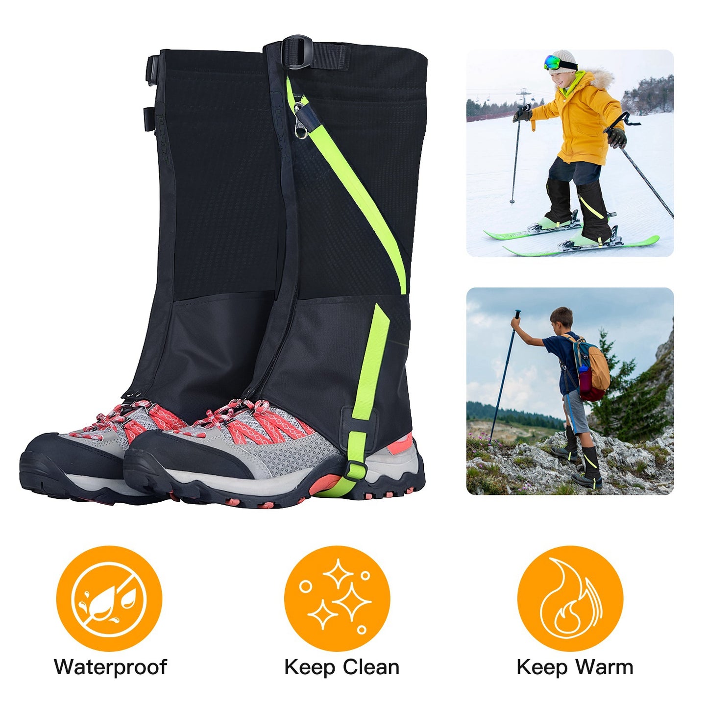 Leg Gaiters Waterproof Snow Boot Gaiters Snow Legging Shoe Gaiters Leg Cover