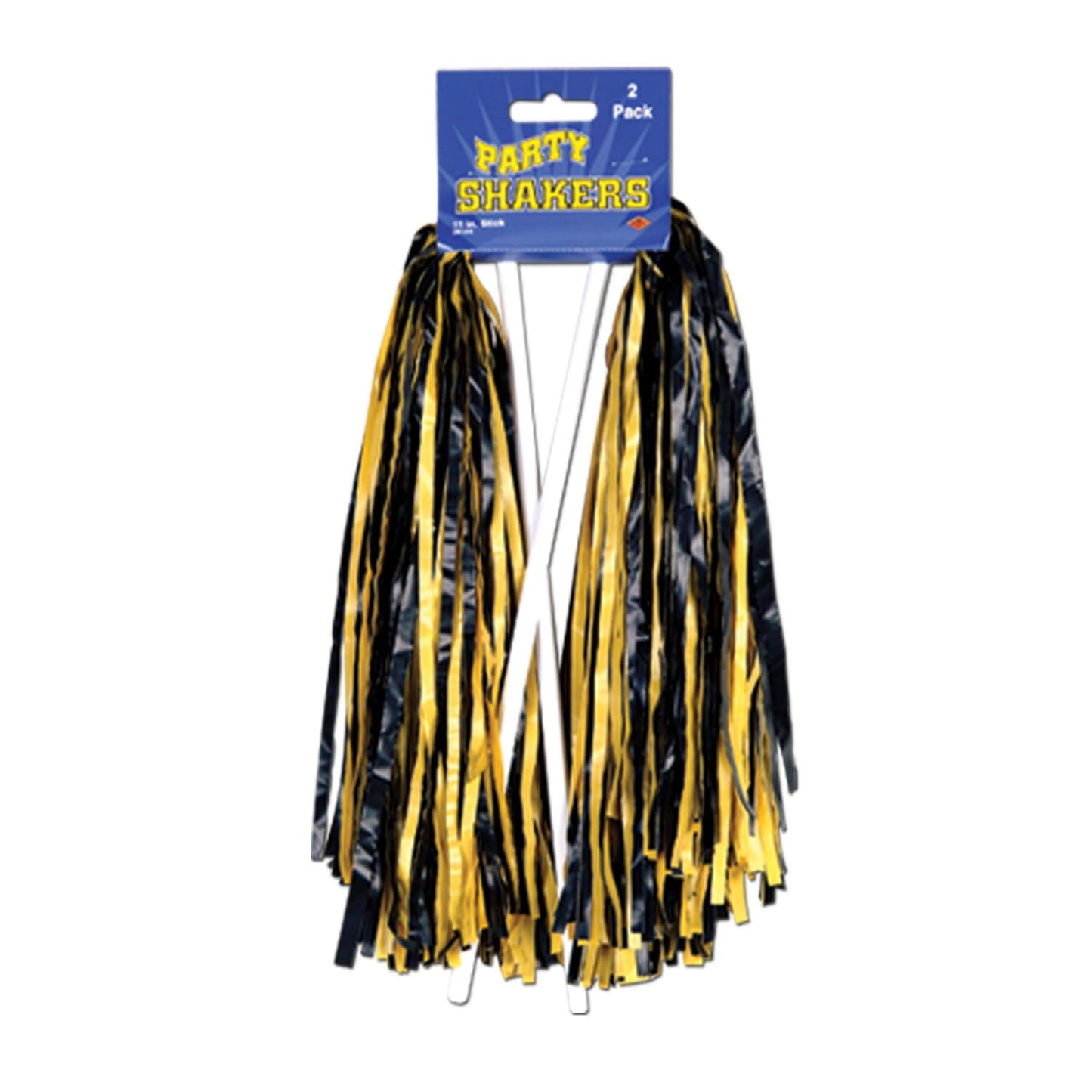 Beistle Black and Golden-Yellow Poly Shakers - Football | Party Supply