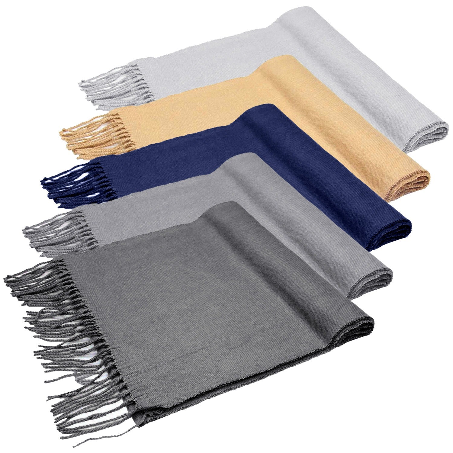 Mens Womens Oversize Cashmere Wool Shawl Wraps Blanket Winter Solid Scarf Soft