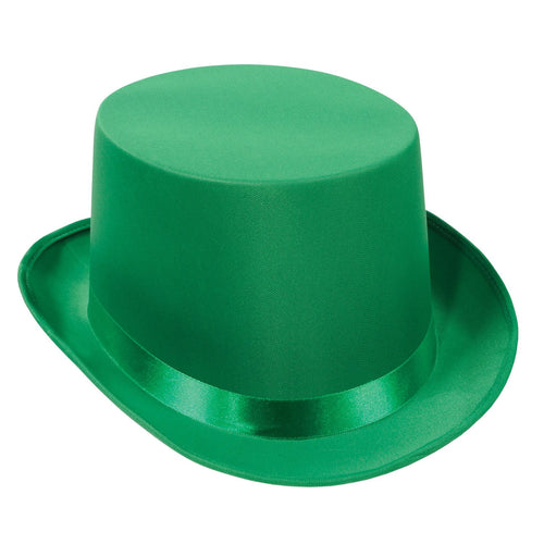 Beistle Green Satin Deluxe Top Hat - General Occasion | Party Supply