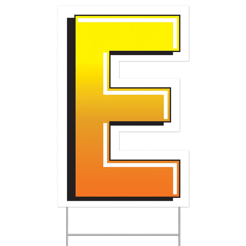 Beistle Plastic "E" Yard Sign - General Occasion | Party Supply | Decoration