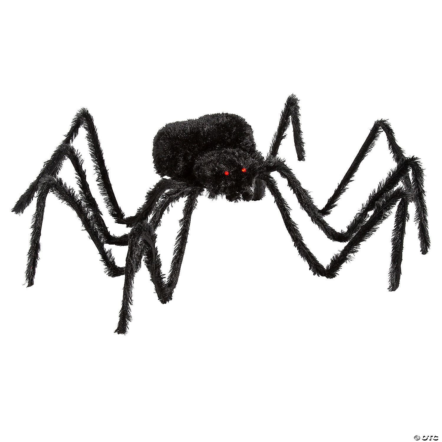 7 1/2 Ft. x 2 3/4" Furry Black Polyester Spider Halloween Decoration