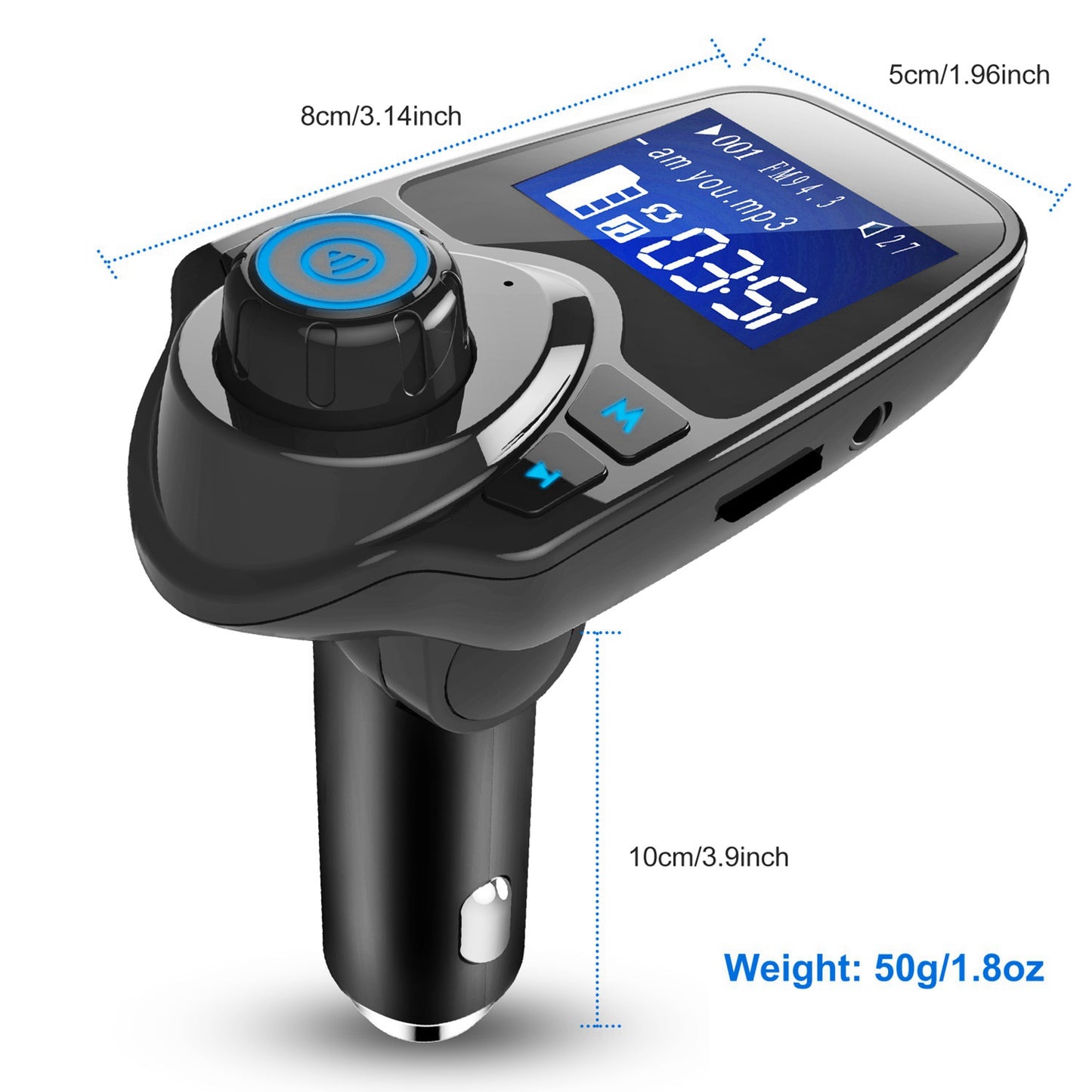 iMounTek Car Wireless FM Transmitter MP3 Player Hand-Free Call USB Charger AUX