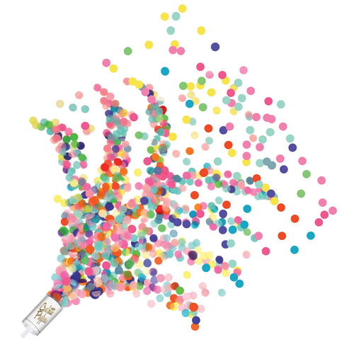 Beistle Push Up Confetti Poppers - Multi-color - Birthday | Party Supply