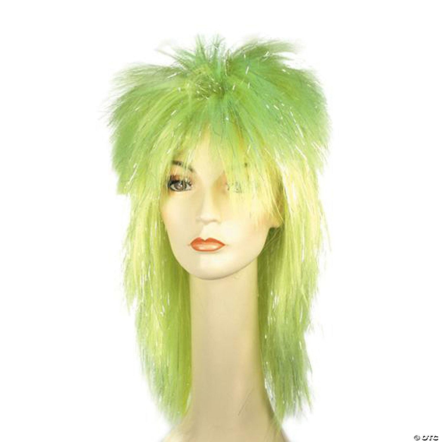 Mens | Adult Punk Fright Wig Green