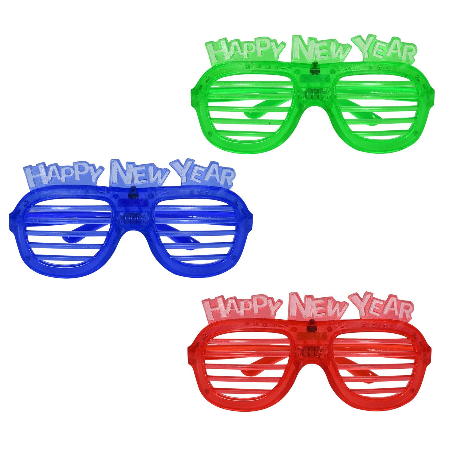 Happy New Year LED Shutter Glasses