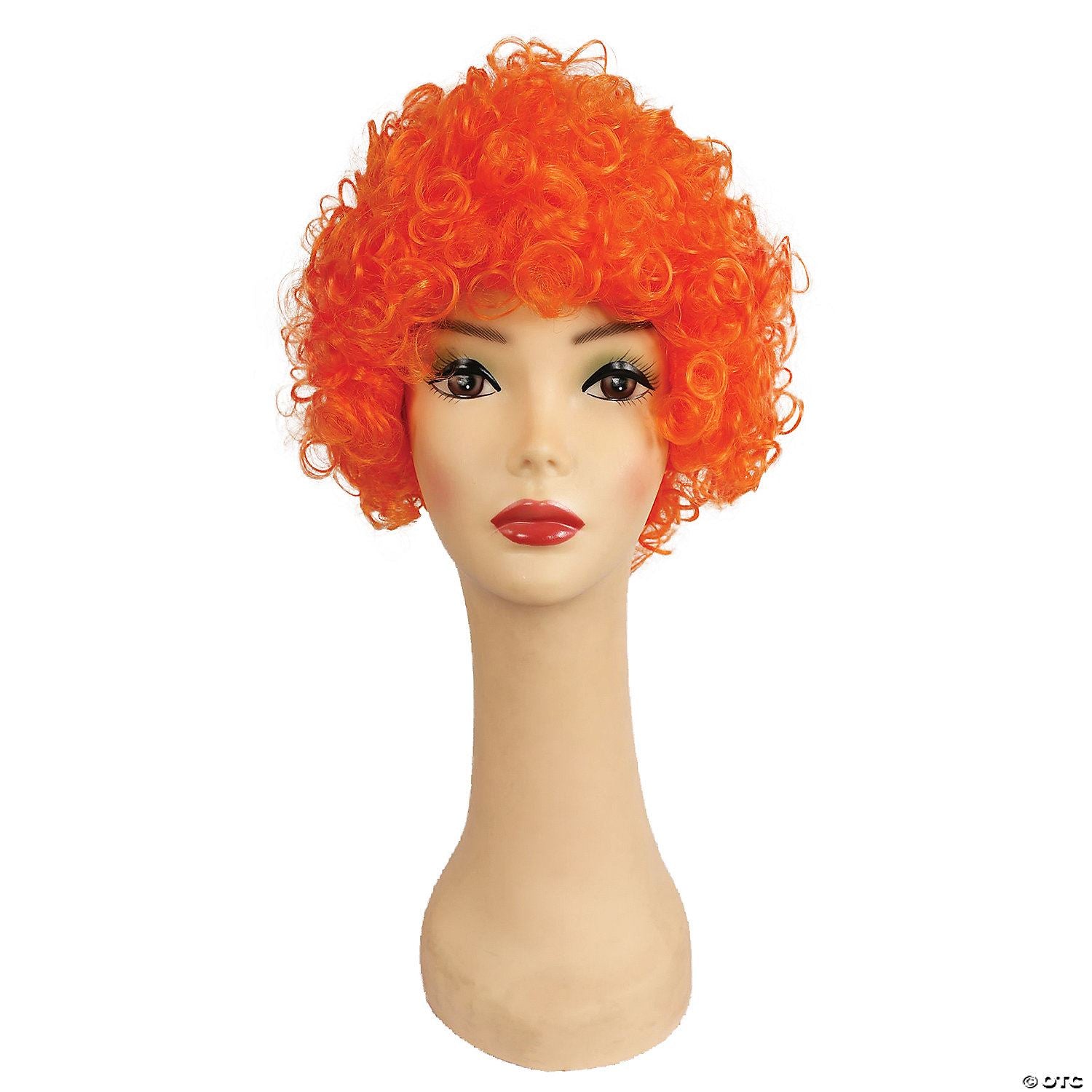 Adults Orange Curly Clown Wig