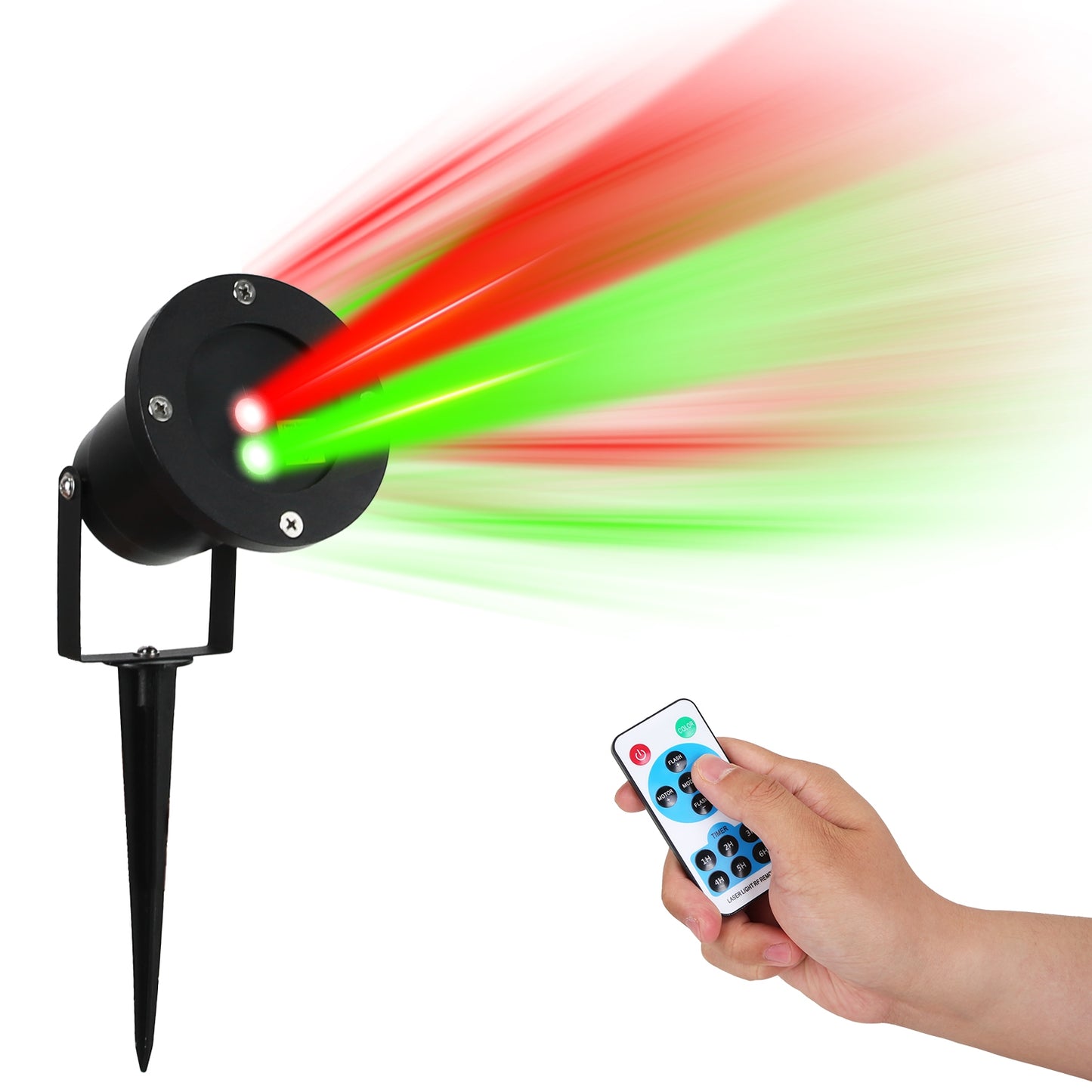 Outdoor Laser Projector Light Red and Green Projection Light with 3 Modes 12