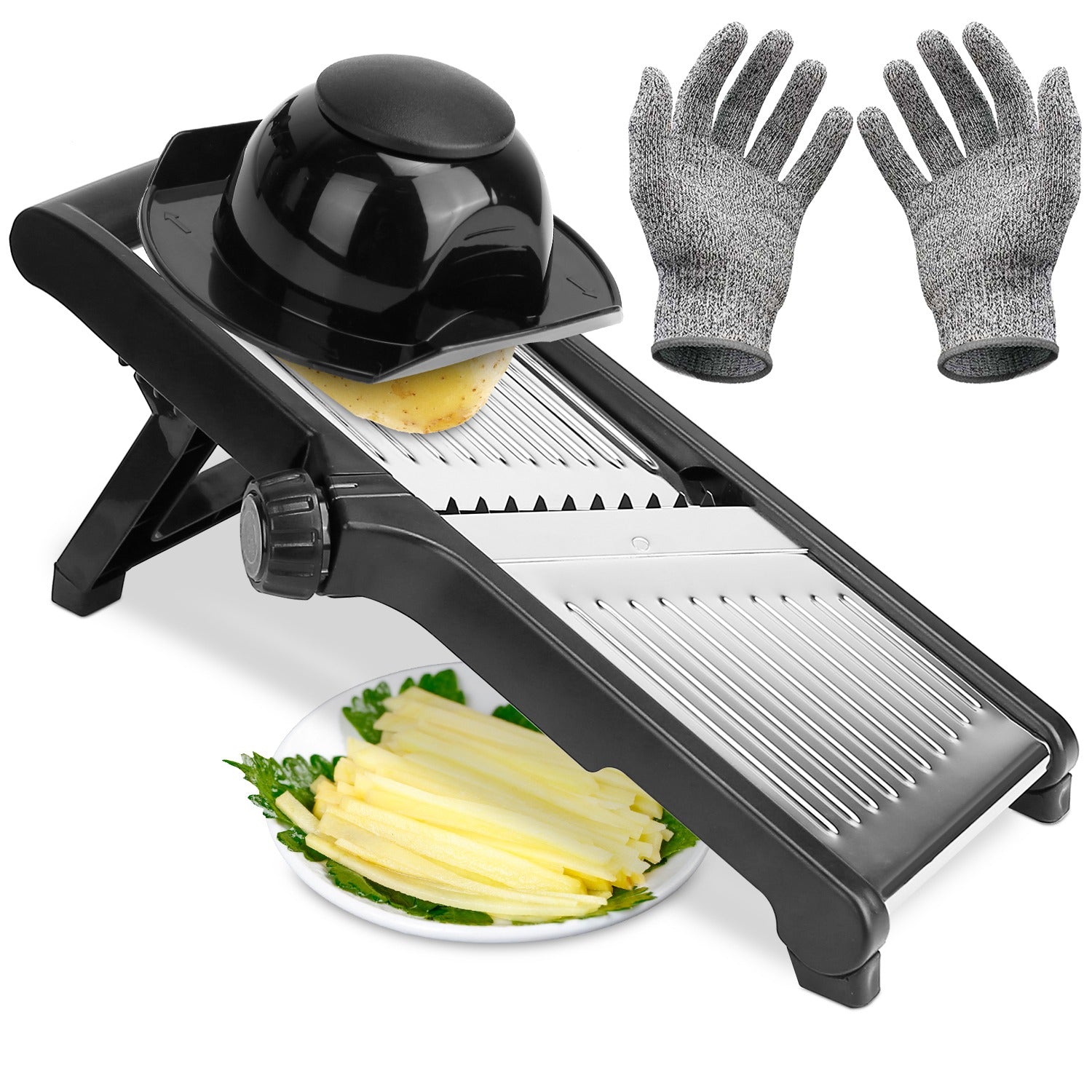 Mandoline Food Slicer Stainless Steel Food Cutter Vegetable Fruit Chopper