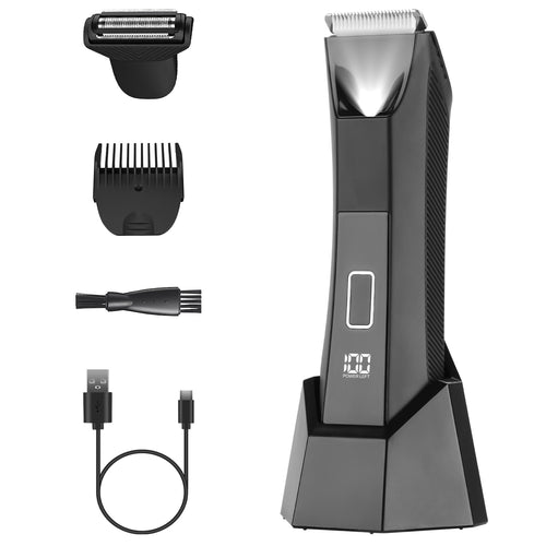 2 In 1 Electric Body Trimmer for Men Cordless Beard Groin Ball Pubic Hair