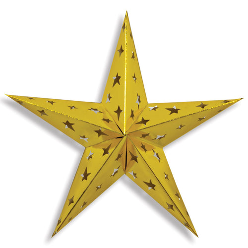 Beistle Gold Dimensional Foil Star - General Occasion | Party Supply