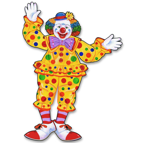 Beistle Jointed Circus Clown - Party Supply Decoration for Circus