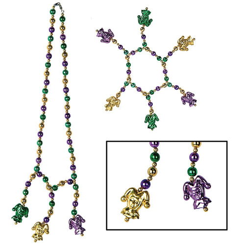 Beistle Mardi Gras Beads Choker/Bracelet Set | Party Supply | Decoration