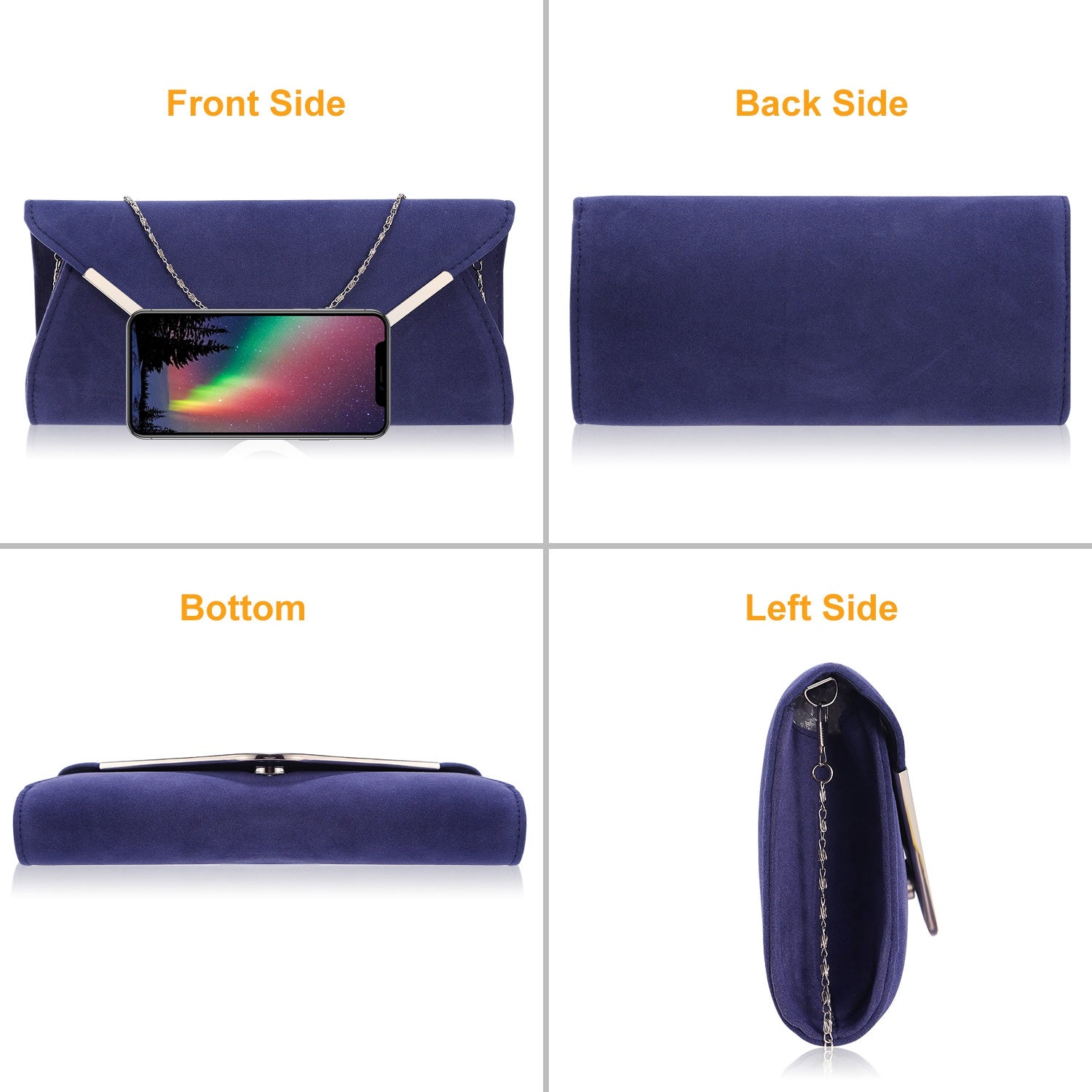 Women Clutch Wallet Bags For Party Wedding Soft Handbag Portable Thin Envelop