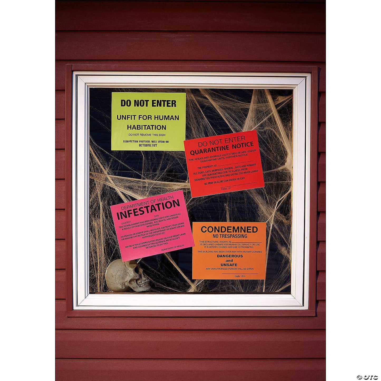 Condemned Signs 4-Pack | Halloween Decoration