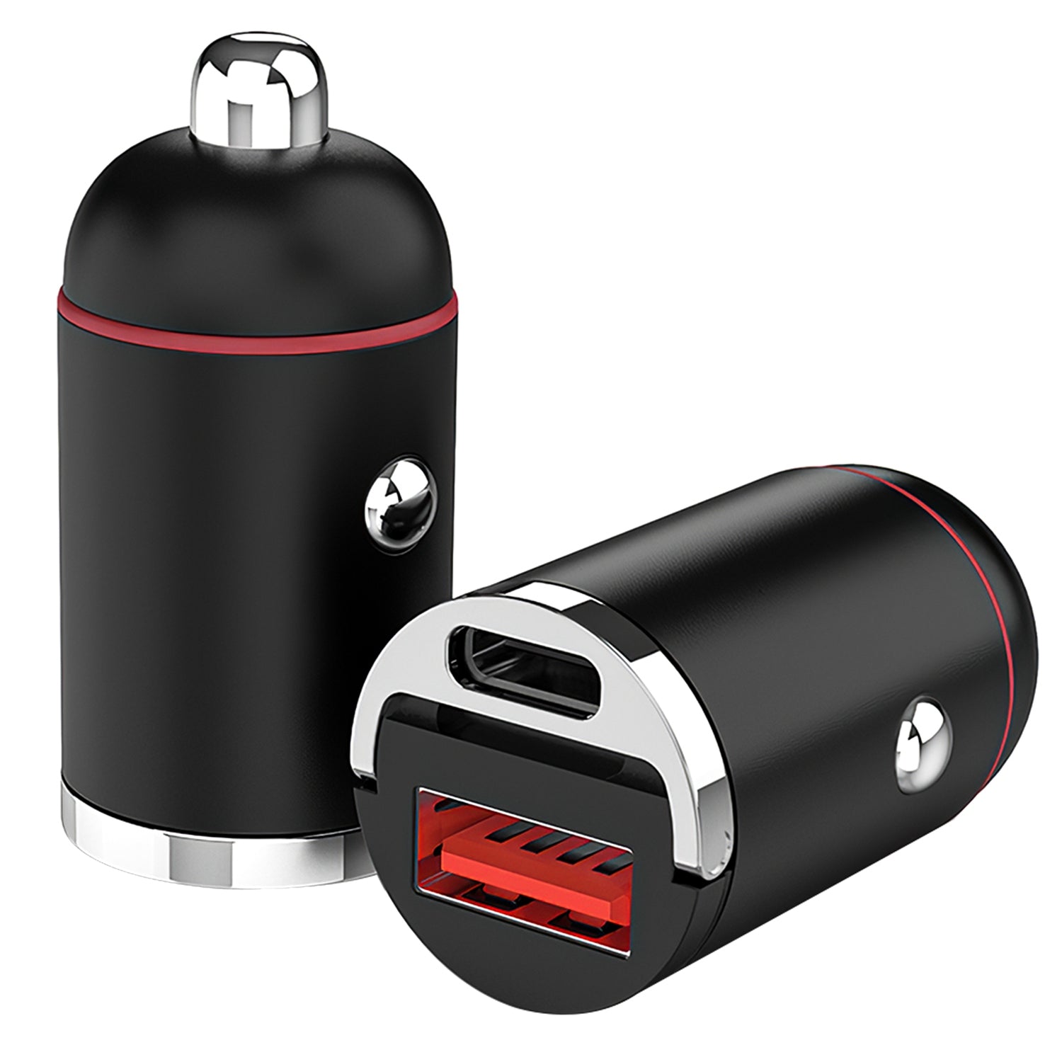 2Pcs 100W USB Type-C Car Charger QC4.0 PD3.0 USB Fast Charging Adapter Dual