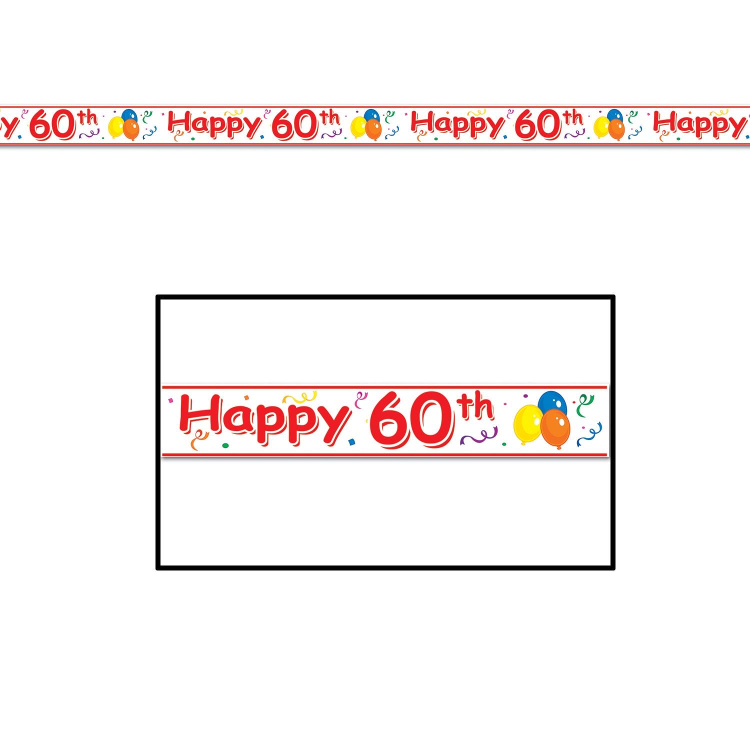 Beistle Happy "60th" Birthday Party Tape - Birthday-Age Specific | Party