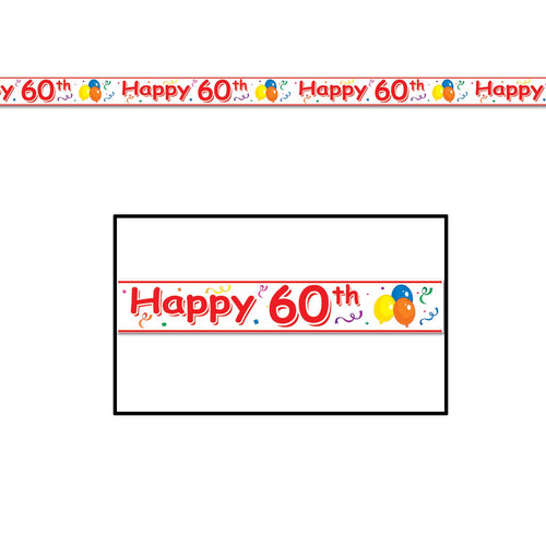 Beistle Happy "60th" Birthday Party Tape - Birthday-Age Specific | Party