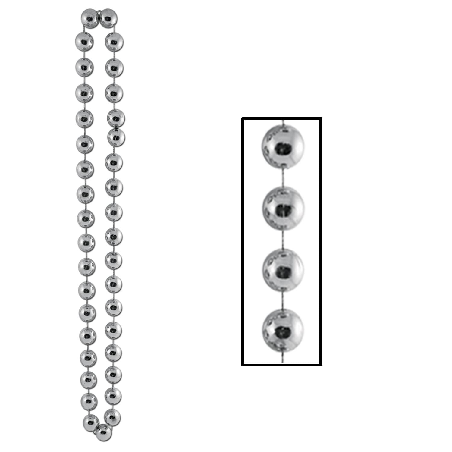 Beistle Silver Jumbo Party Beads - General Occasion | Party Supply