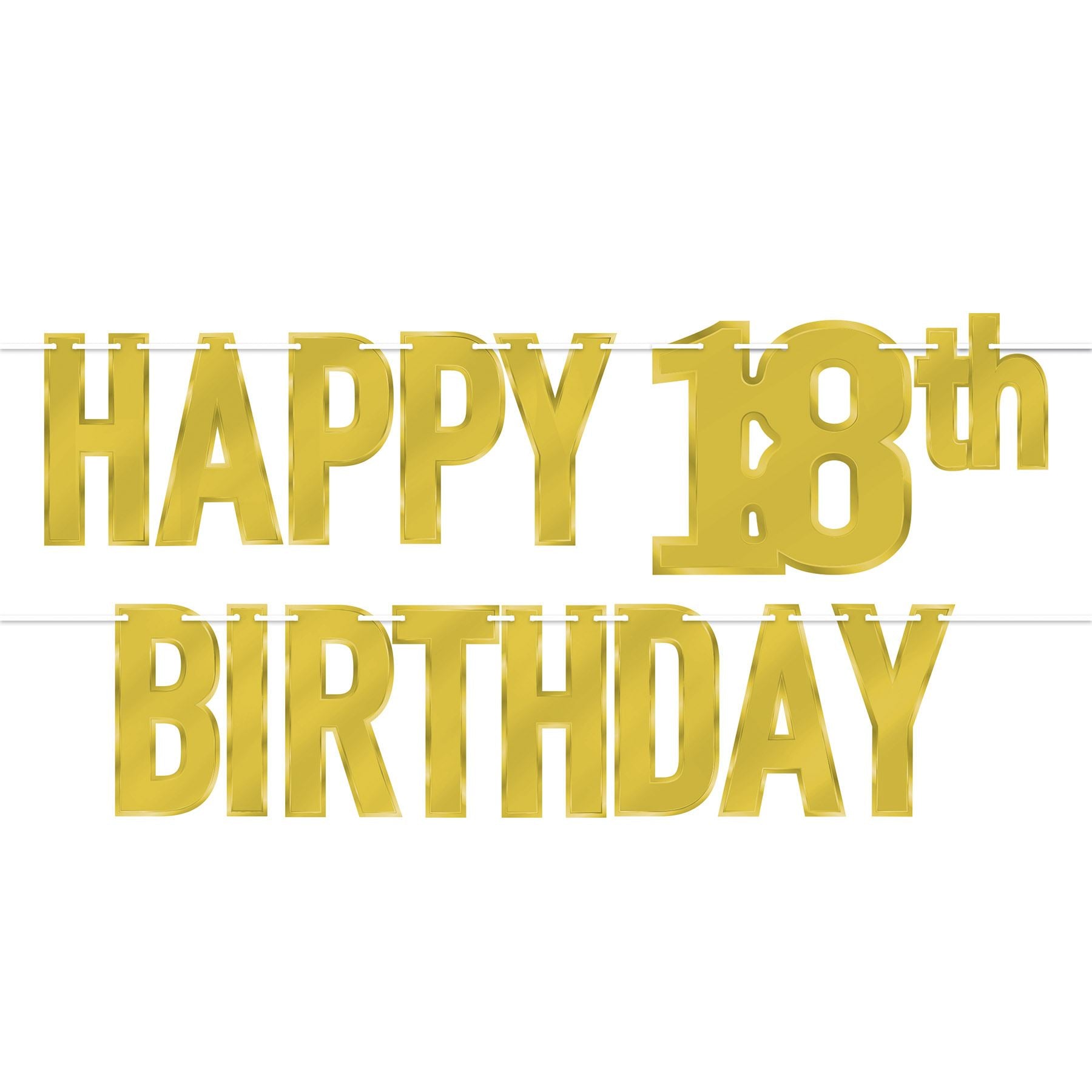 Foil Happy 18th Birthday Streamer