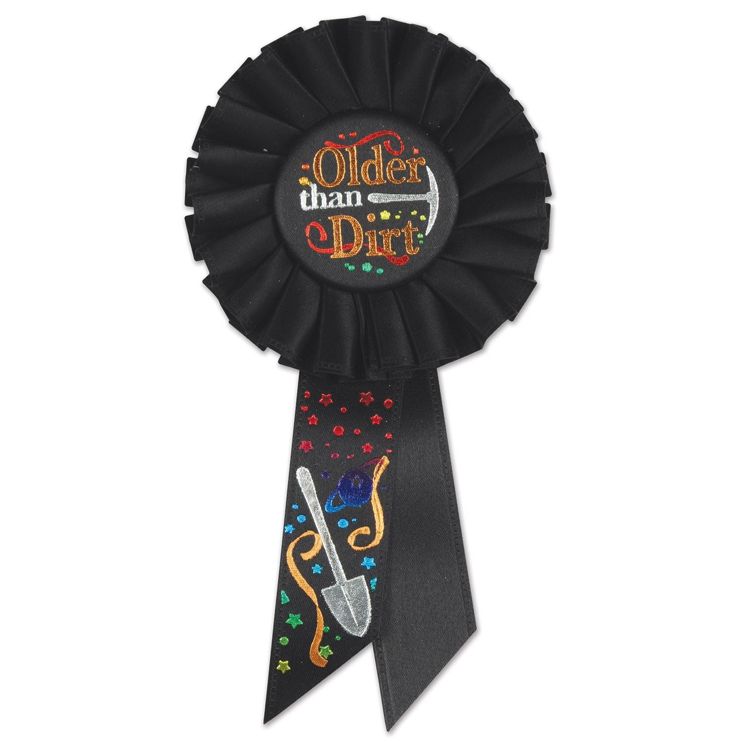 Beistle Older Than Dirt Rosette Ribbon - Over-The-Hill | Party Supply
