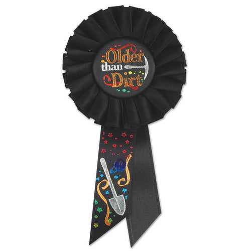Beistle Older Than Dirt Rosette Ribbon - Over-The-Hill | Party Supply