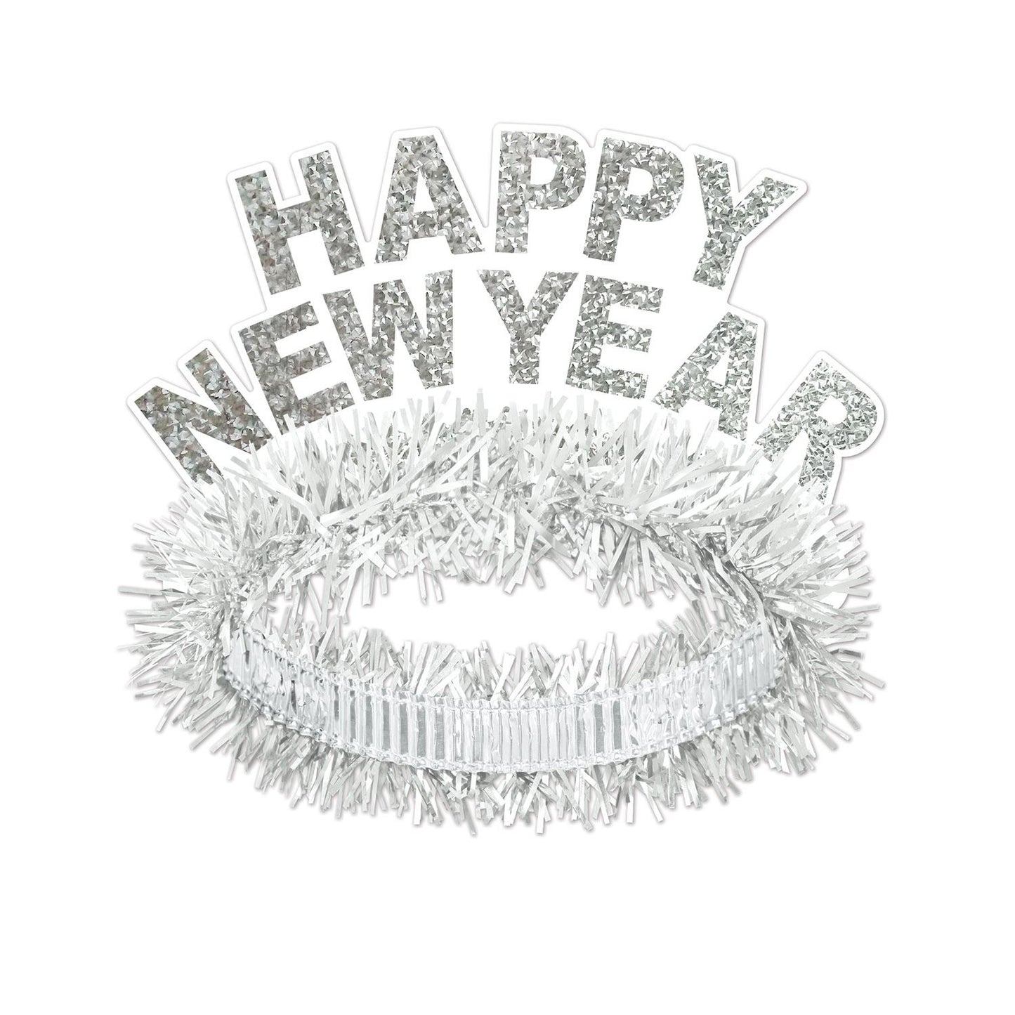 Beistle White Happy New Year Regal Tiara - New Years | Party Supply