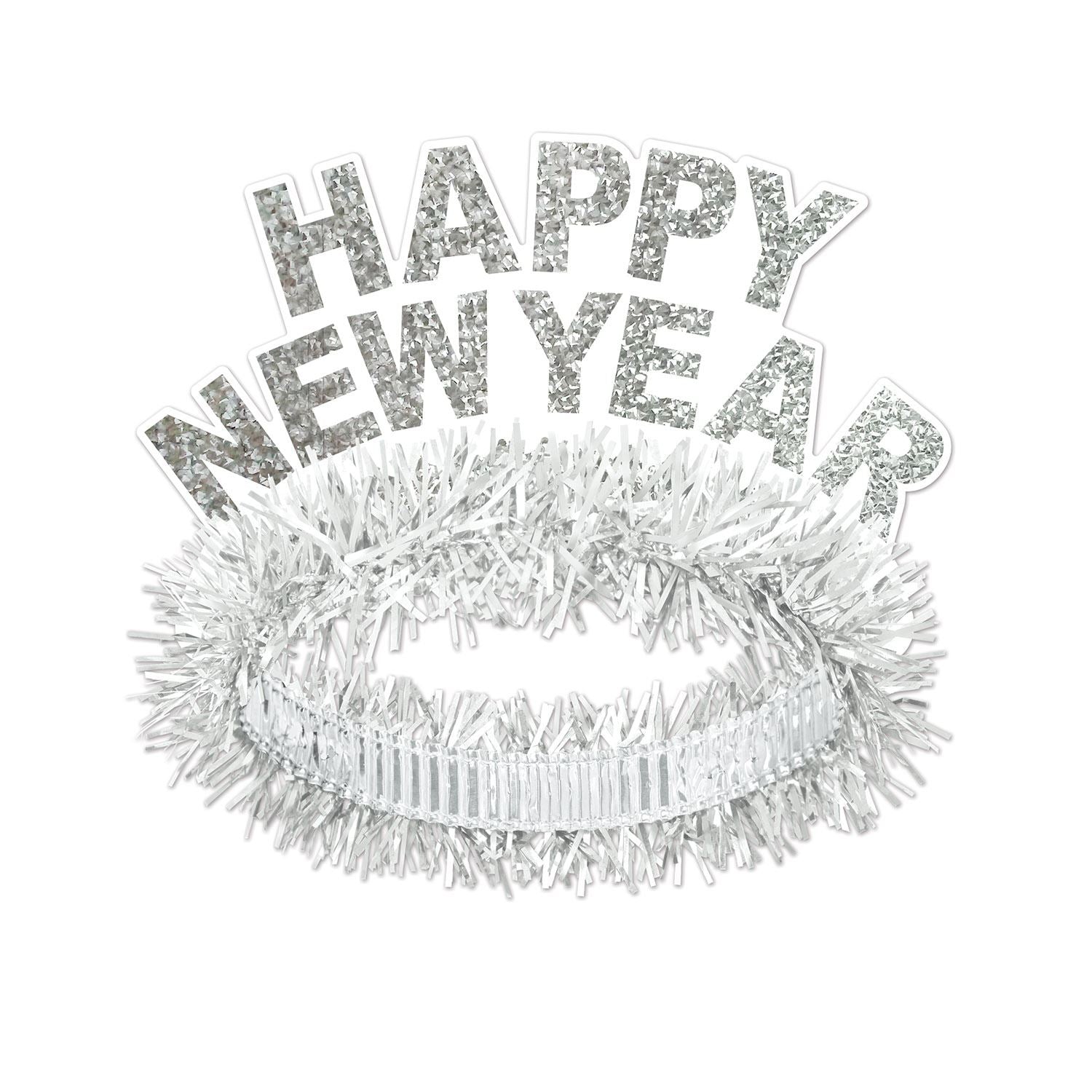 Beistle White Happy New Year Regal Tiara - New Years | Party Supply