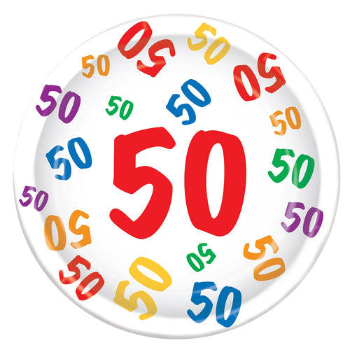 Beistle 50 Plates - Birthday-Age Specific | Party Supply | Decoration