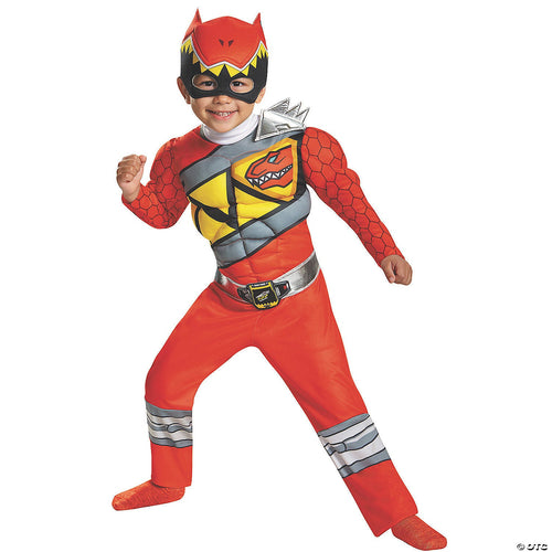 Boys Classic Muscle Red Ranger Dino Costume