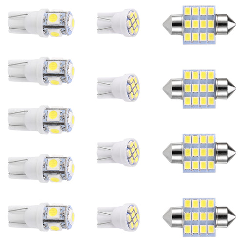 13Pcs T10 31mm Festoon LED Light Bulb Interior Dome Map LED Lights License