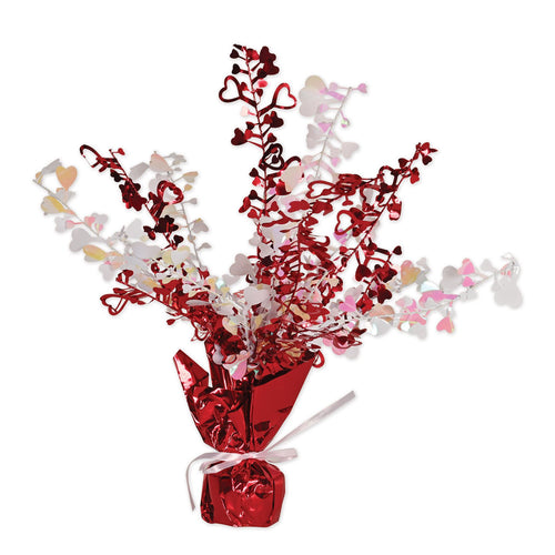 Beistle Red and White Heart Gleam N Burst Centerpiece - Valentines | Party