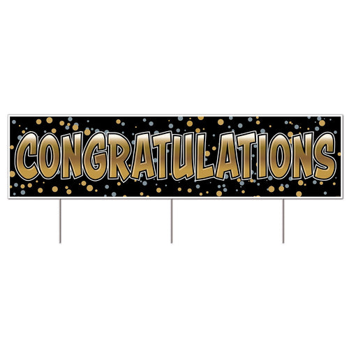 Plastic Jumbo Congratulations Yard Sign