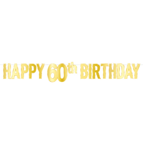 Beistle Foil Happy "60th" Birthday Streamer - Birthday-Age Specific | Party