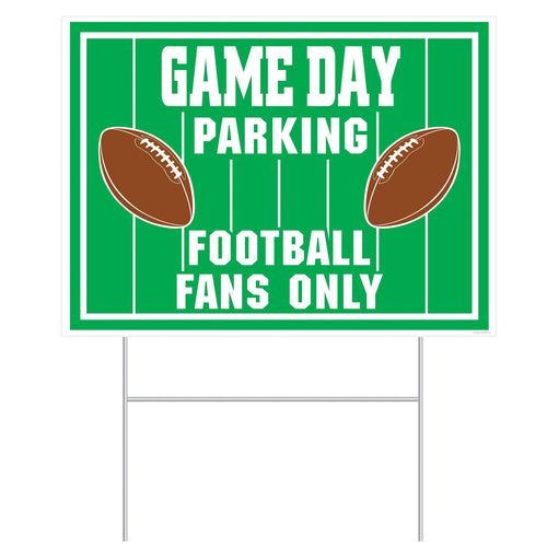 Beistle All Weather Game Day Parking Yard Sign - Football | Party Supply