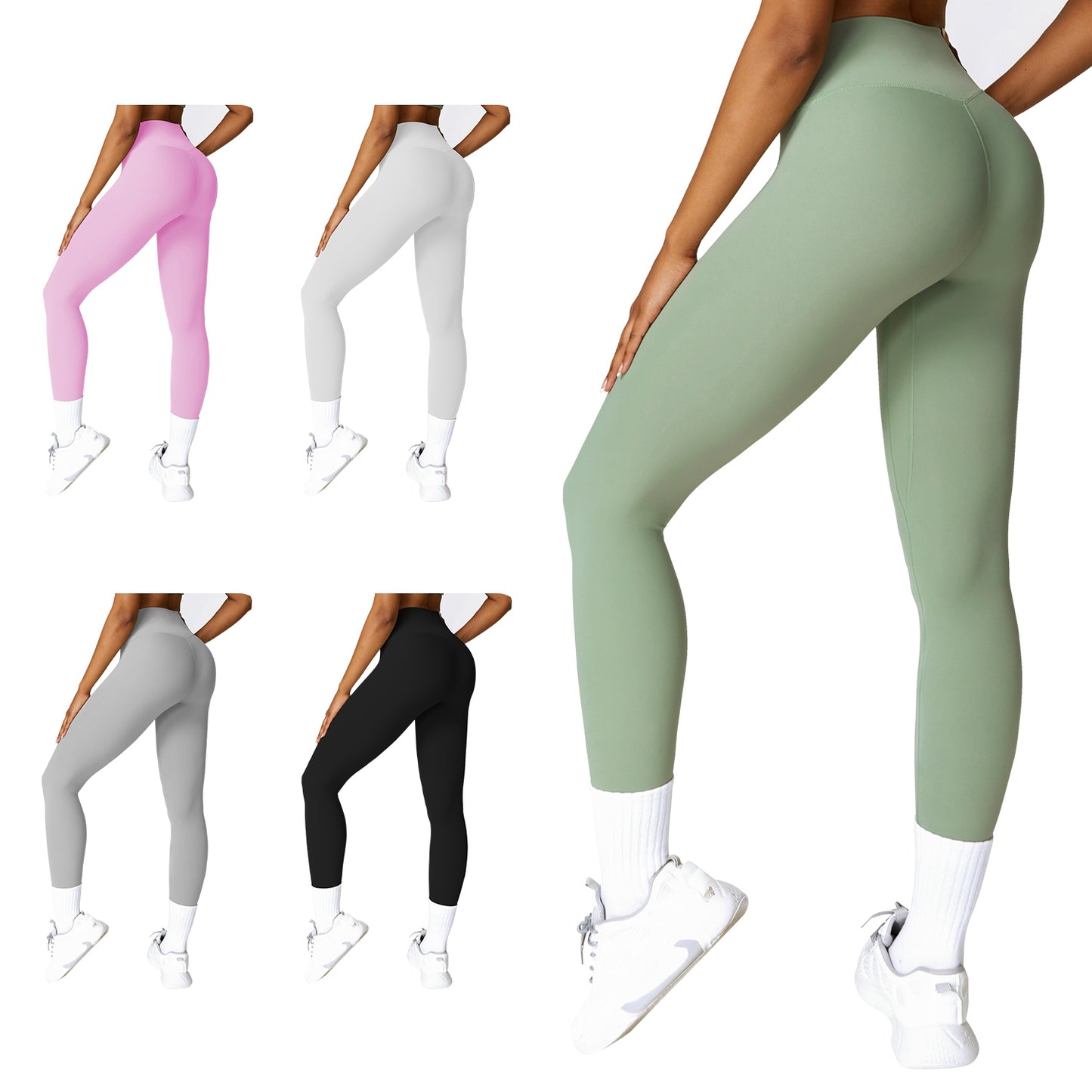 Women s High Waist Workout Leggings Tummy Control Compression Yoga Tight Pants
