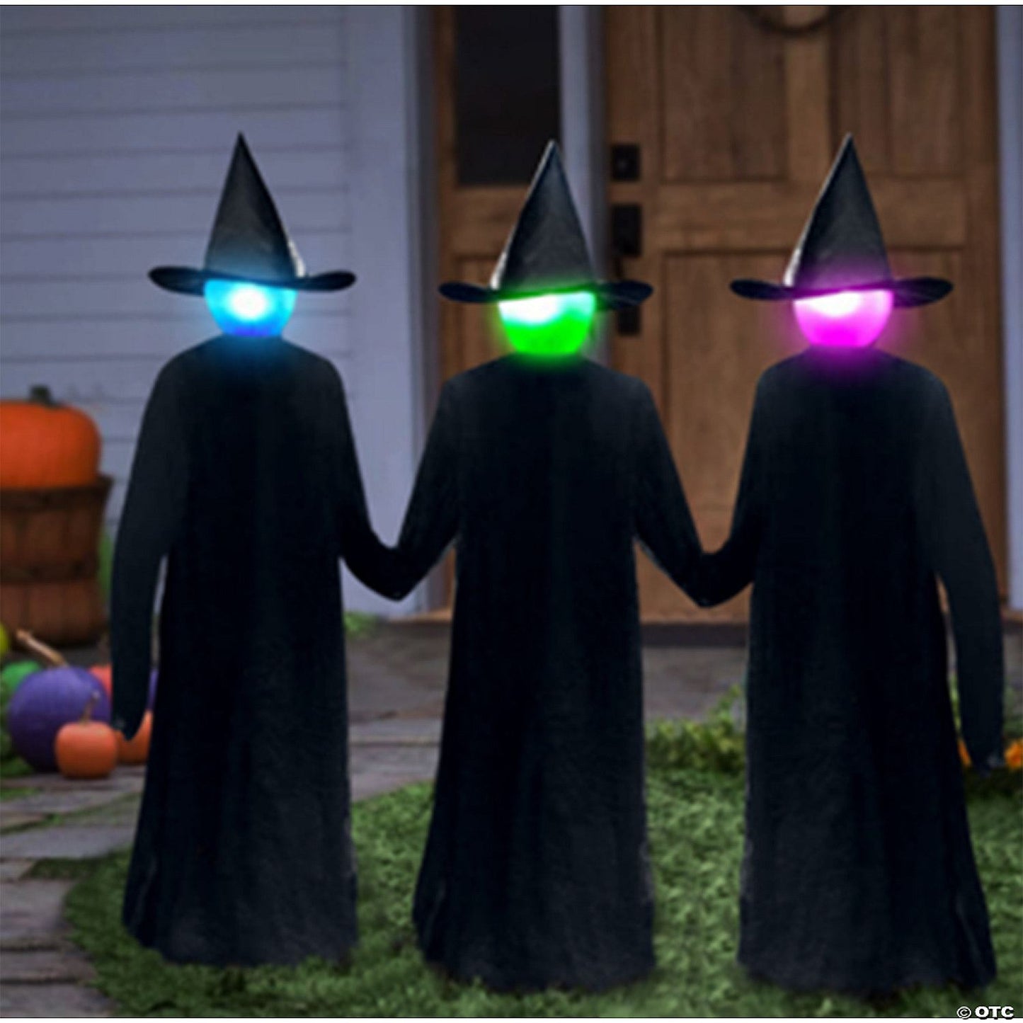 36" Witty Witches with Cauldron Decoration - Set of 3 | Halloween Decoration