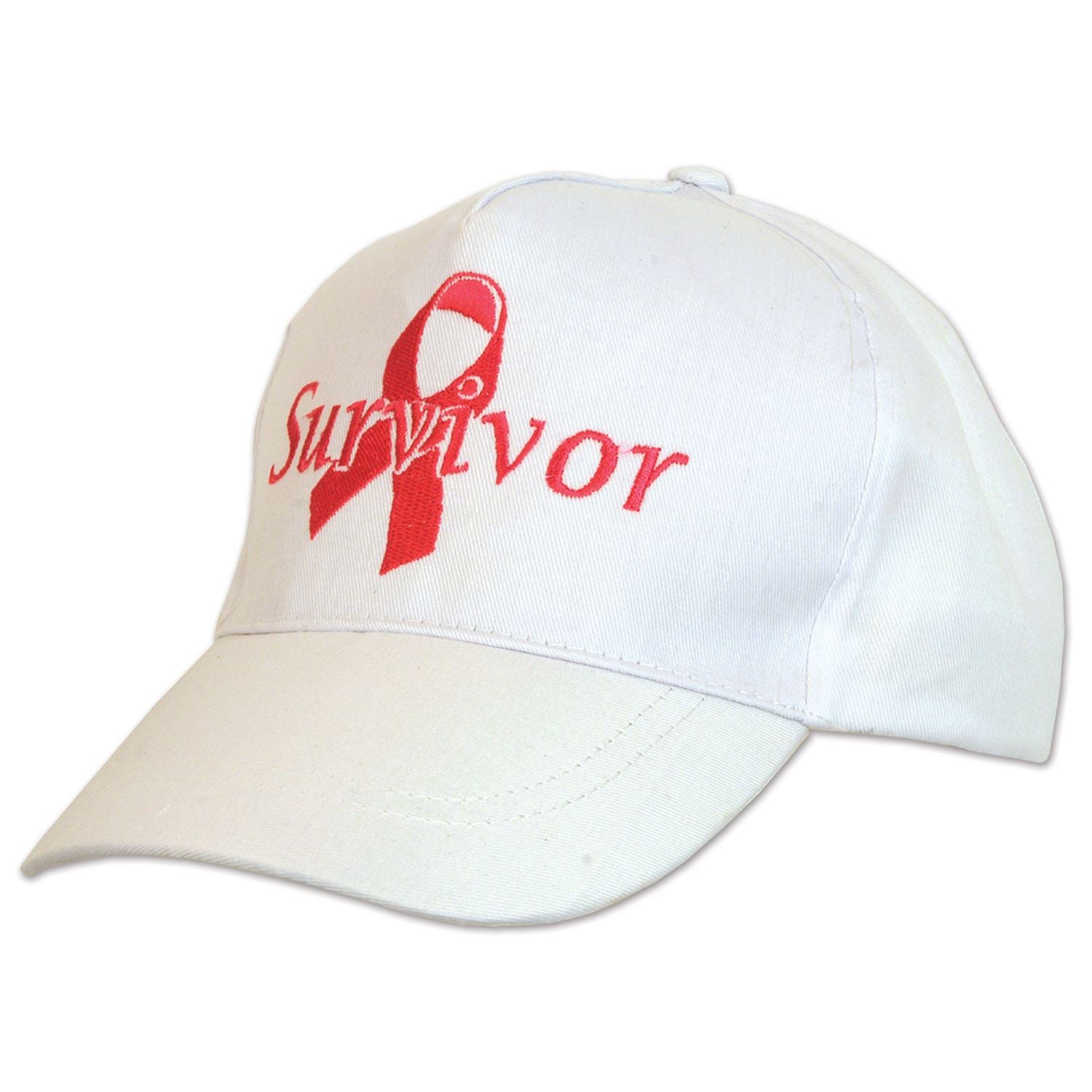 Beistle Embroidered Survivor Cap - Pink Ribbon | Party Supply | Decoration
