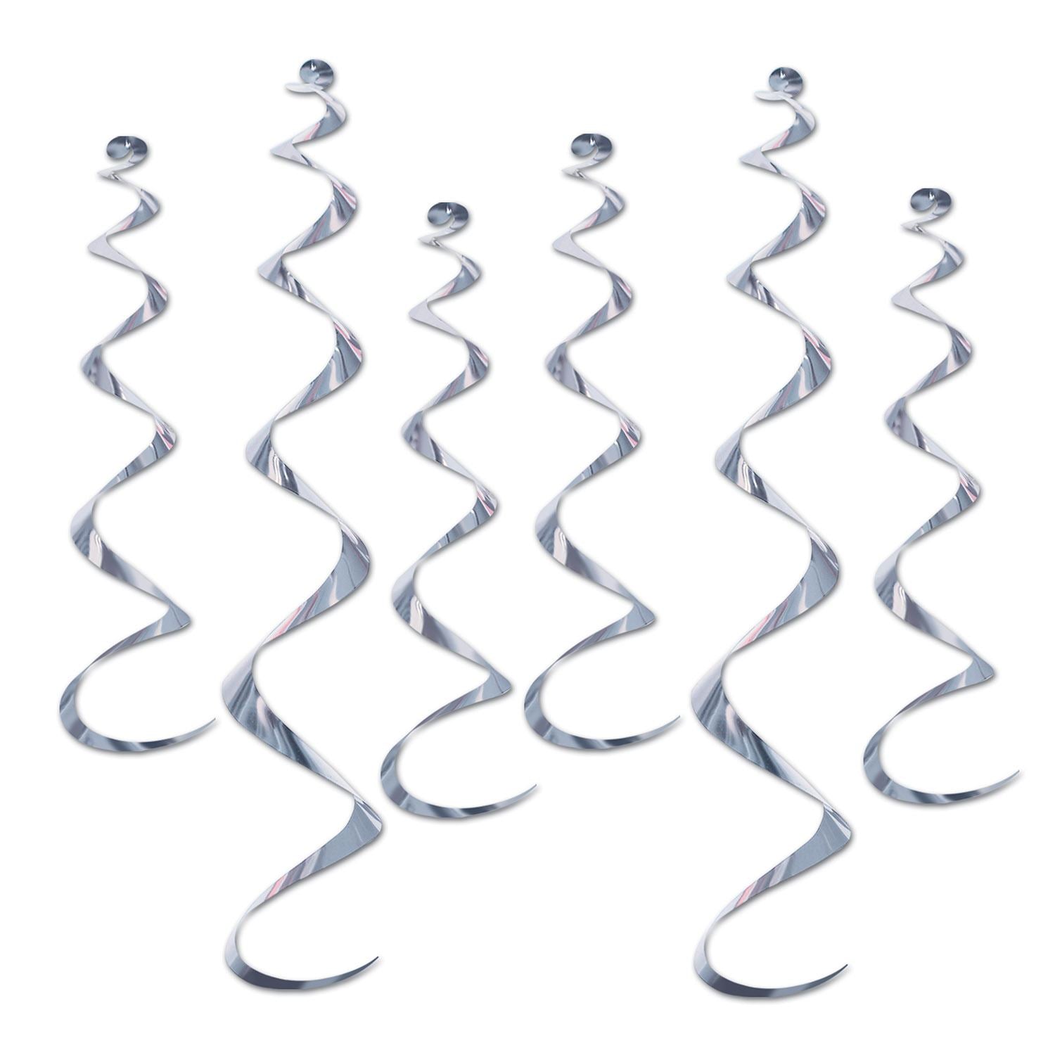 Beistle Silver Twirly Whirly - General Occasion | Party Supply | Decoration